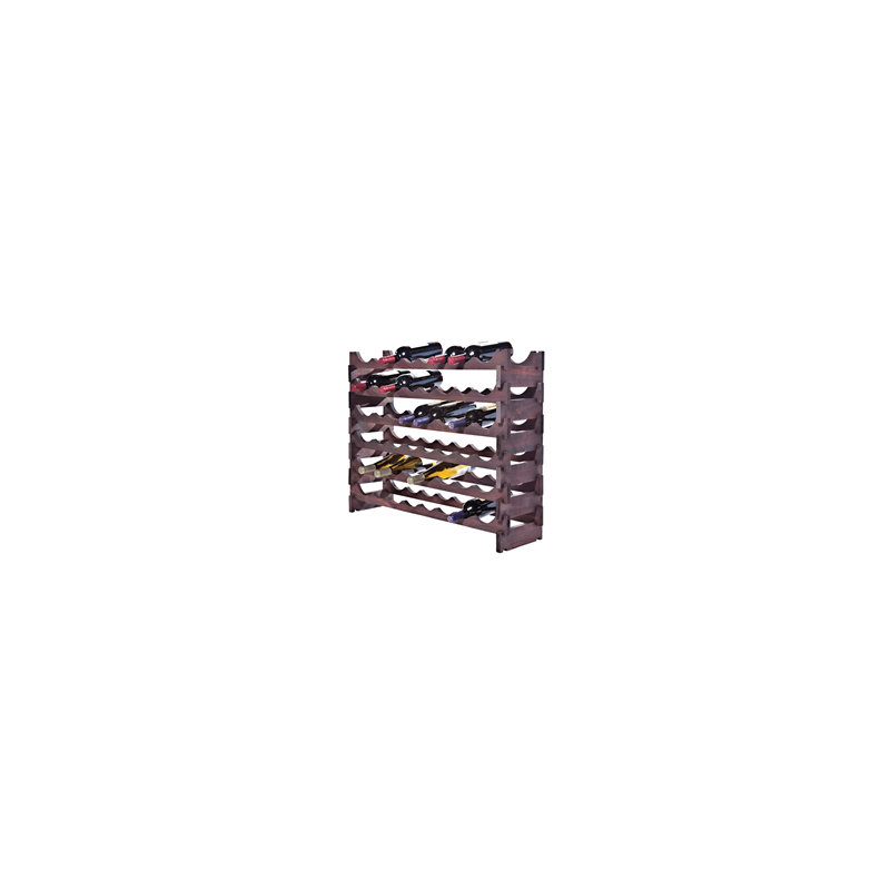 Solid Wood Floor Wine Bottle Rack, Mahogany