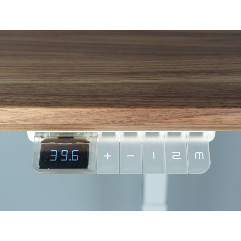Bureau debout électrique à hauteur ajustable, H 50 po x l 60 po x P 30 po, Noyer