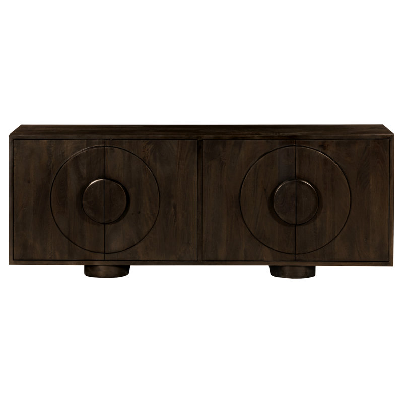 Buffet 4 portes en brun Barista, Black