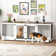 Large Dog Crate Furniture With Pull-Out Dog Bowls And Divider