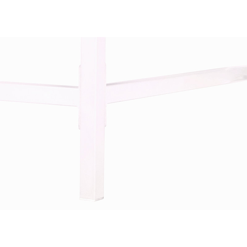 Bureau d'ordinateur, bureau personnel, ordinateur portable, tiroirs de rangement, L 48 po, travail, stratifié blanc, métal blanc, contemporain, moderne