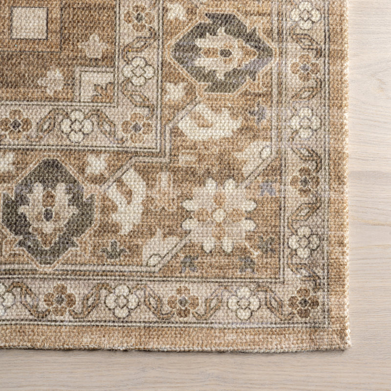 Evermore Medallion Wool and Cotton Area Rug, Rectangle 8'6" x 11'6"