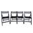 Furniture Slatted Wood Folding Special Event Chair - Black, Set Of 4, FOLDING CHAIR, FOLDABLE STYLE