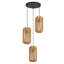 3 - Light Rattan Farmhouse Bohemian Pendant