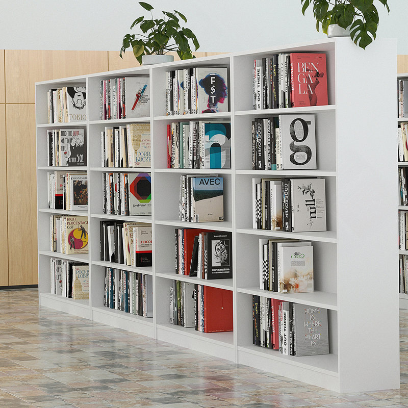 Bibliothèque blanche 5 tablettes 5 tablettes