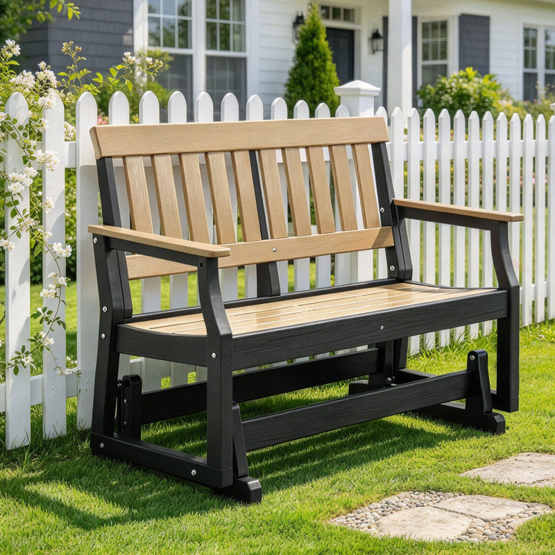 Banc oscillant en PEHD pour l'extérieur