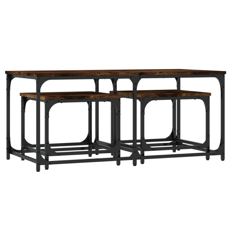 Hindsboro Four Leg Coffee Table, Smoked Oak