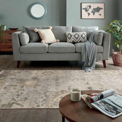 Tapis gris en laine d'agneau Grimstad One-of-a-Kind