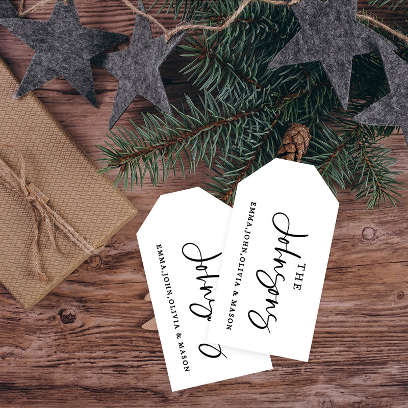 Étiquettes de Noël personnalisées autocollantes sur mesure