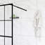 Porte de douche 34 po x 72 po avec finition noire
