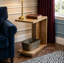 Table de chevet en C avec tablettes ouvertes