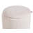 BEREA 40cm Wide Round Solid Colour Pouffe Ottoman with Storage