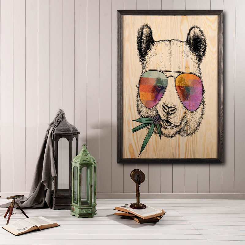 Perry Single Picture Frame Print on Wood, 70cm H x 50cm W x 2cm D