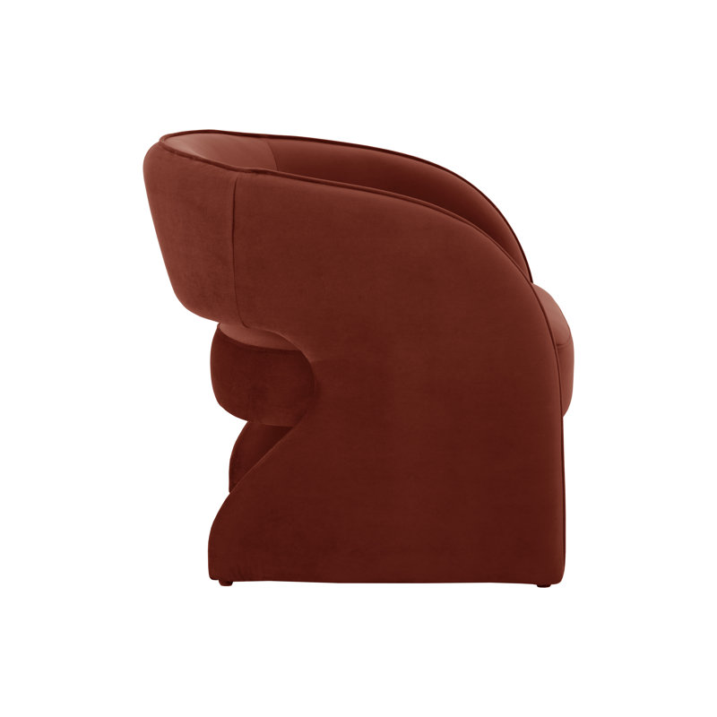 Lounge Chair, Orange Polyester