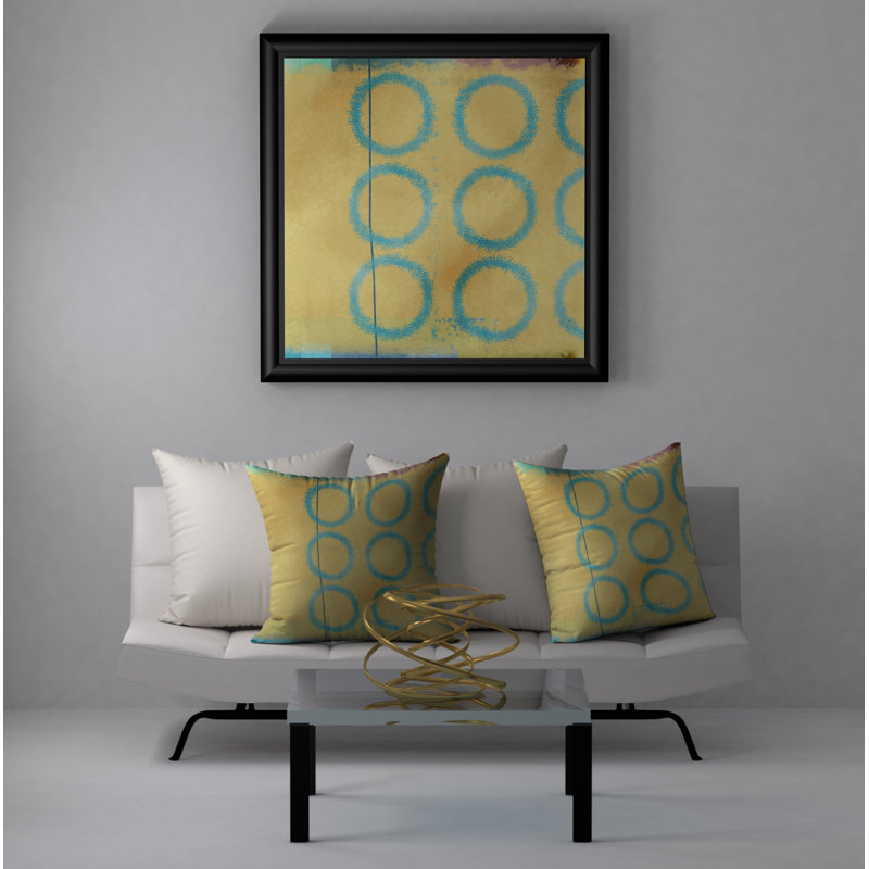 Abstract Throw Pillow, 24" H x 24" W