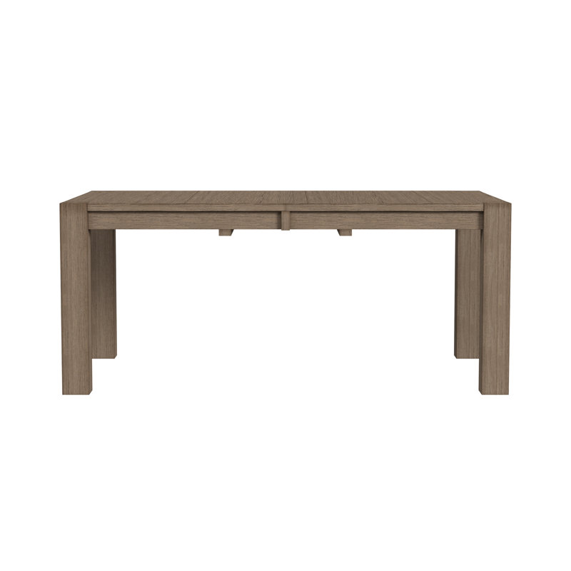 Trevion Extendable Solid Wood Leg Dining Table, Dark Taupe