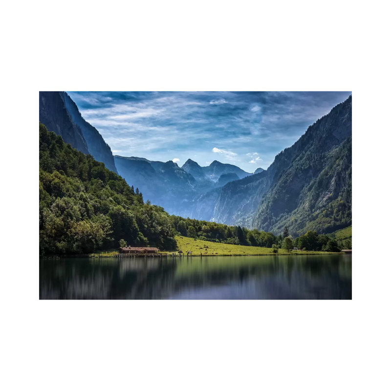 Tranquil Alpine Lake 1 Piece Wrapped Canvas Wall Art, 20.32 cm H x 30.48 cm W