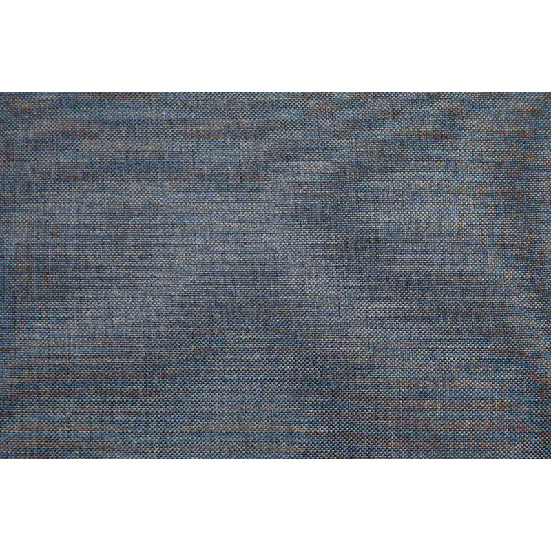 Classic Cottage Blue Fabric Sofa with Rolled Arms and Pillows