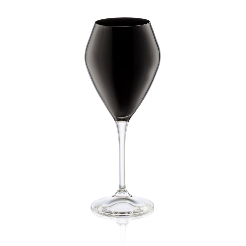 Desilva White Wine Glass Set, Noir, 14 oz