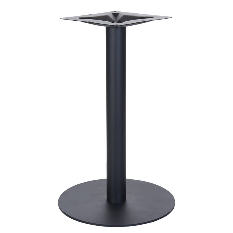 Uptown Black 18" Round Steel Indoor Dining Table Base