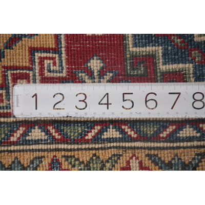 Handmade Kazak Living Room Rug