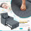 Upholstered Linen Convertible Chair-496331279