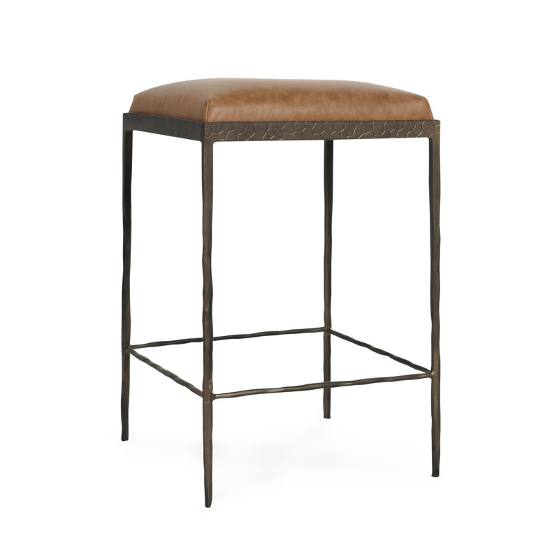Bose Leather Counter Stool, Chestnut Brown