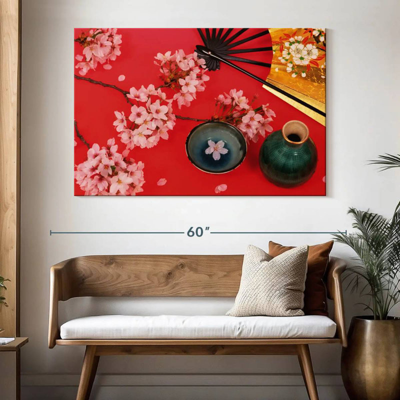 Yarlin Cherry Blossom Tea, 34" H x 51" W