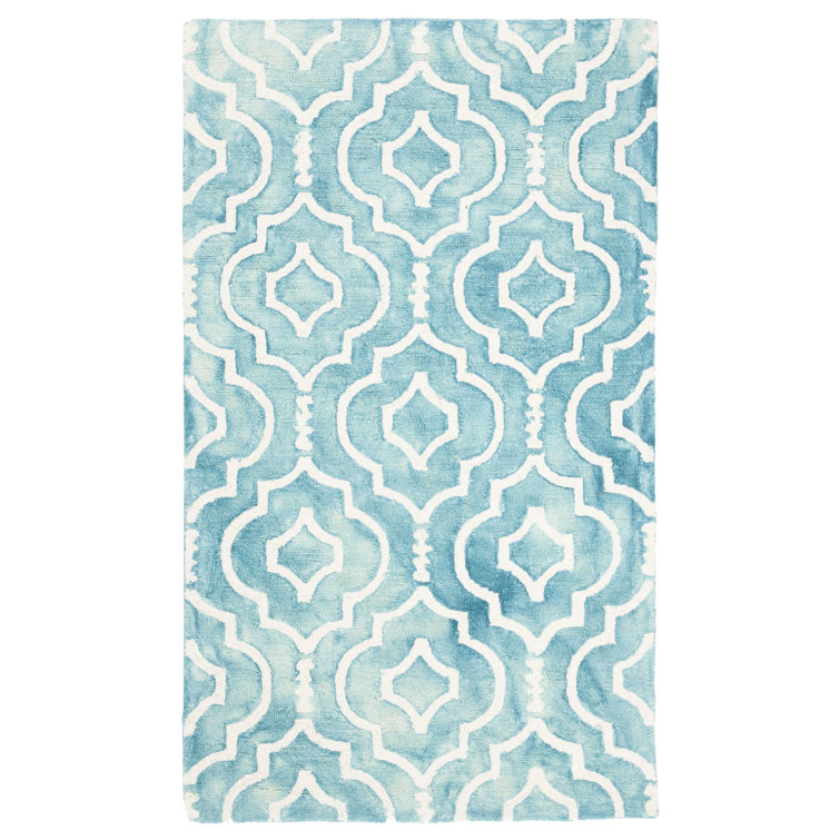 Dip Dye Hand Tufted Wool Geometric Rug
