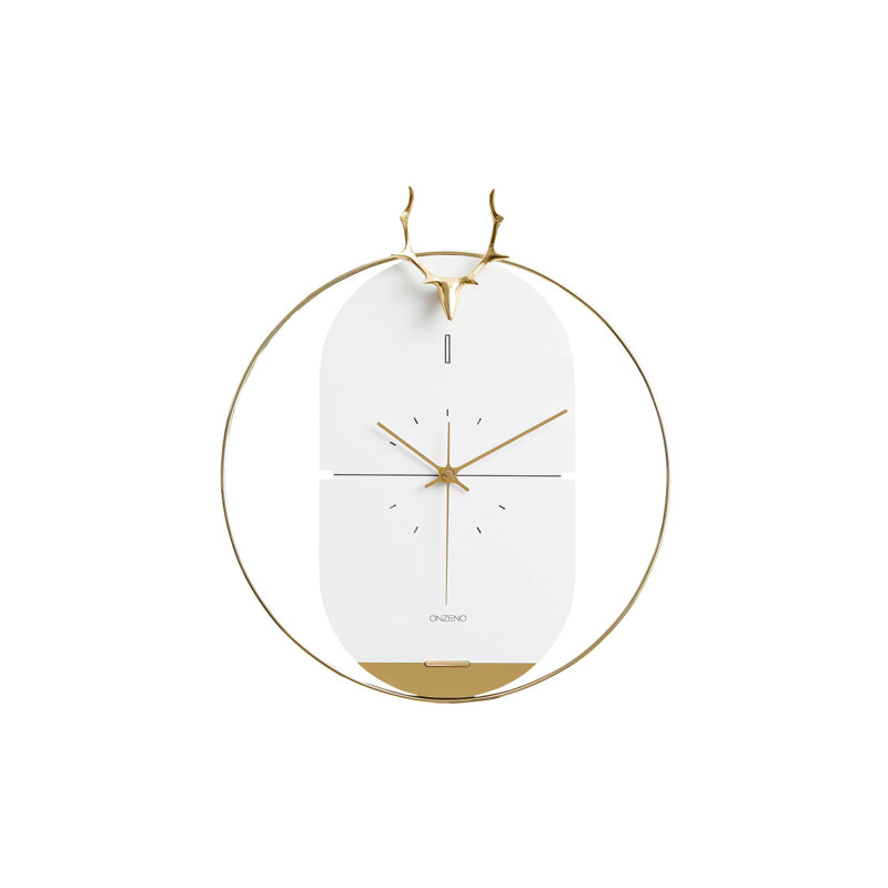 Wood Wall Clock, White