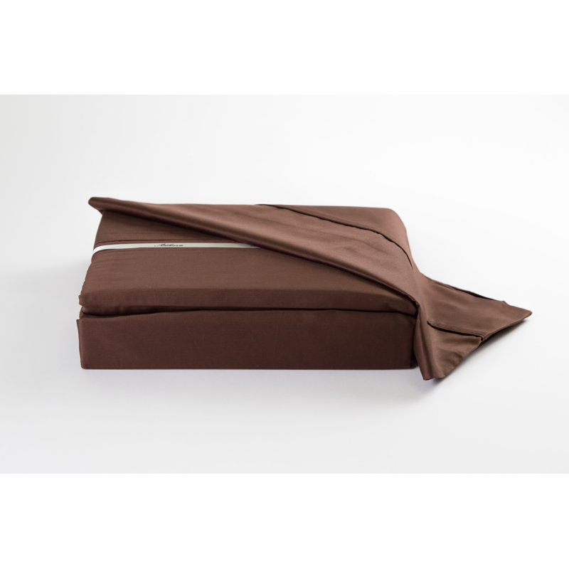 Ensemble de housse de couette standard en coton, Housse de couette pour très grand lit, Chocolat