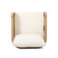 Fauteuil club d'extérieur en bois d'acacia avec coussins Zyaire