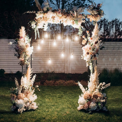Tonnelle de jardin en métal pour plantes grimpantes - Pergola en treillis de jardin en acier robuste pour les mariages, les fêtes, les décorations de Noël, les décorations de jardin, de jardin et d'extérieur