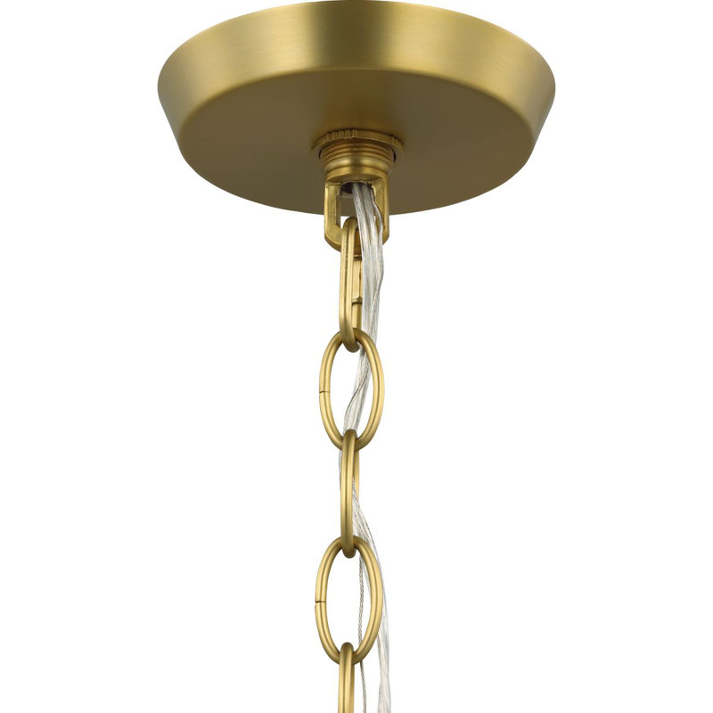Lustre linéaire moderne à 5 lumières Willams, Or brossé