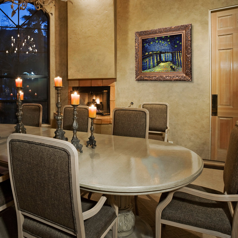 « starry night over the rhone » par vincent van gogh, reproduction d’image sur toile, H 20 po x l 24 po x P 2 po, Bronze