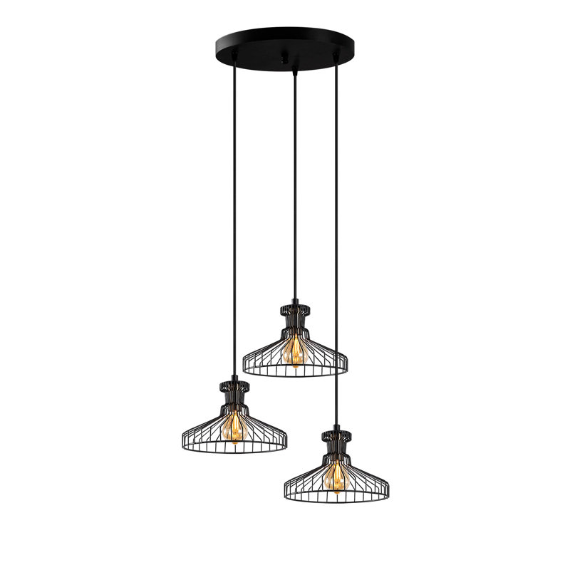 Luminaire suspendu en grappe à 3 lumières Seattle