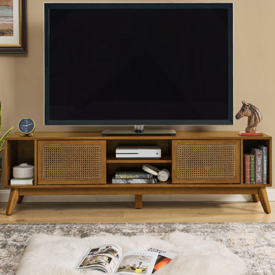 Meuble télé 67,9 po Mid-Century Modern Rattan