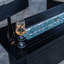 Vista Rectangular Fire Pit Table, Hammered Black