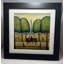 Lowry Style - Framed Print of Couple Sitting On A Bench - 12" Square Black Ash Frame