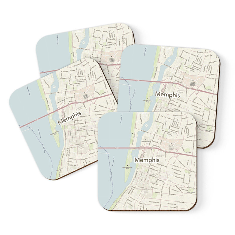 Sous-verre carte des États-Unis, Memphis