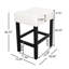 Tabourets de comptoir sans dossier Kd, revêtement en cuir, 27,28 po H, 15,36 l, 18,38 P, pour les tabourets 2 pièces Home Chic, siège, 13,24 lb, l x P chaleur