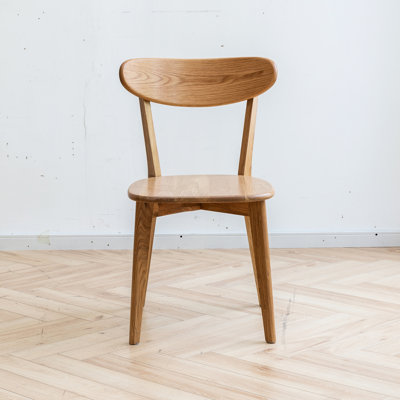 - Quality Solid Oak Kitchen Chair, Curved Back For Posture, Simple Assembly Grade Dining Wide Seating Comfort, Easy To Maintain