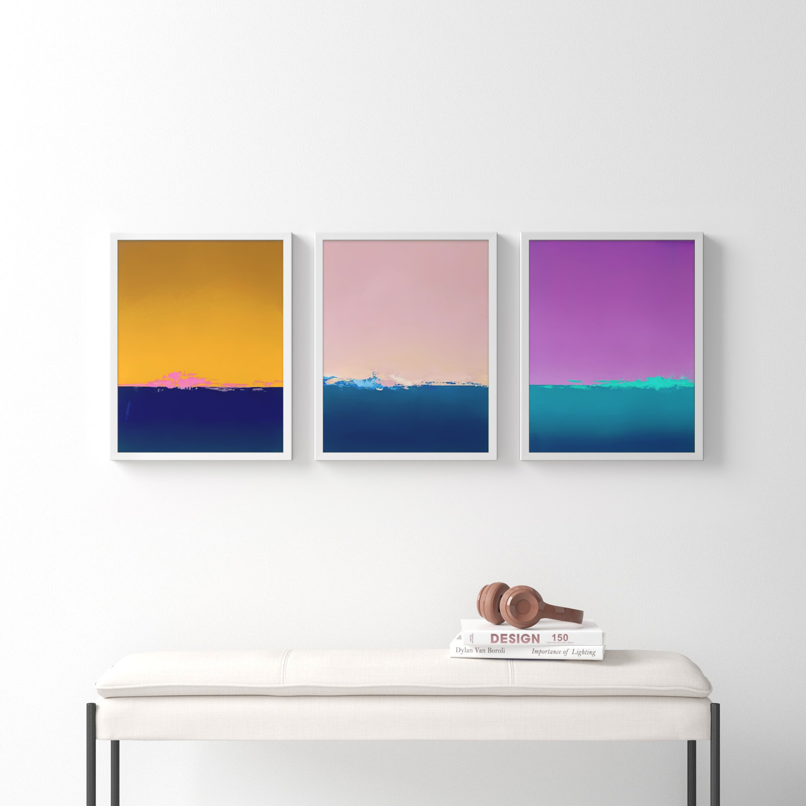 Horizon by Lee Lessem, White, 20" H x 16" W x 1.25" D