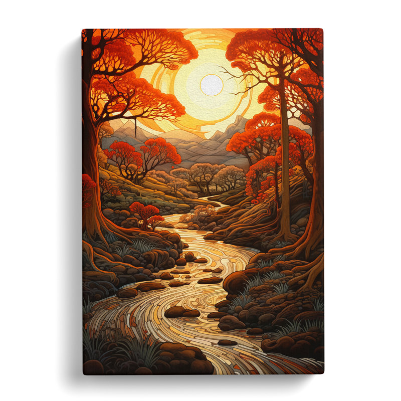 Landscape Nouveau - No Frame Print, 76cm H x 50cm W x 3cm D