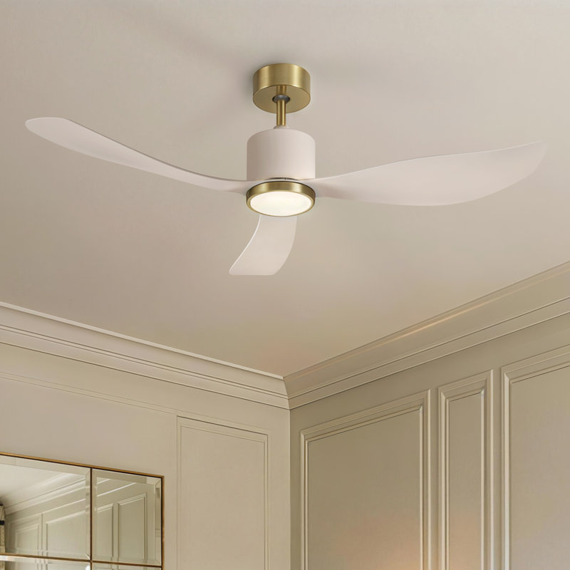 Ventilateur de plafond 52 po avec télécommande 6 vitesses à haut débit d'air, moteur à courant continu réversible à faible bruit