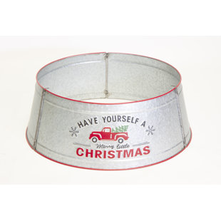 Have Yourself a Merry Little Christmas Galvanized Red Truck Tree Skirt