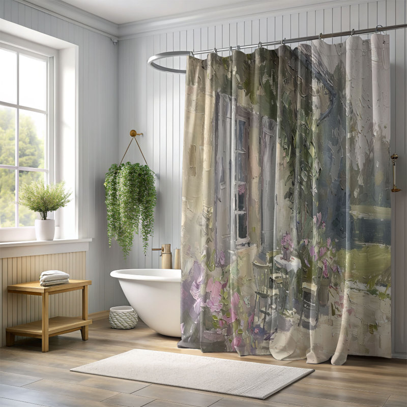 Rideau de douche Vannatta, H 74 po x l 71 po