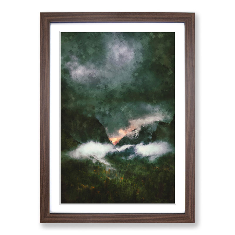 Yosemite National Park Vol.4 - Picture Frame Graphic Art, Walnut Framed, 48cm H x 36cm W x 2cm D