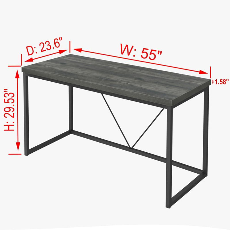 Elstane Computer Desk, Gray/Black