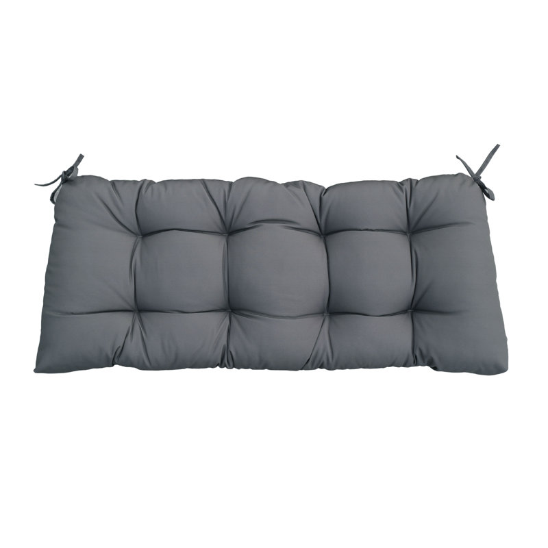 Outdoor Bench Cushions, Solid Color, Gray